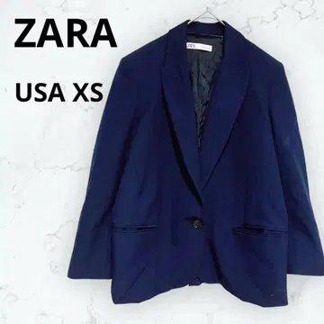 자라 테일러드 자켓 어깨 패드 수트 사양 오피스 네이비 컬러 USA XS