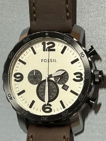 FOSSIL NATE JR1390 크로노그래프 회전 베젤 정품 벨트
