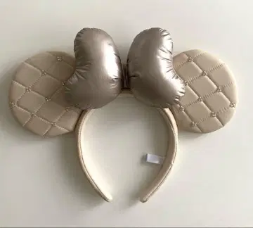 미니 모양 퀼팅 헤어밴드 베이지