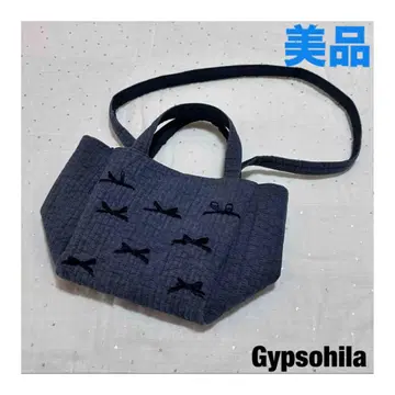 지프소피아 네이비 리본 숄더 토트 백