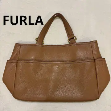 FURLA 훌라 토트백 가죽 카멜 대용량 A4 수납 가능