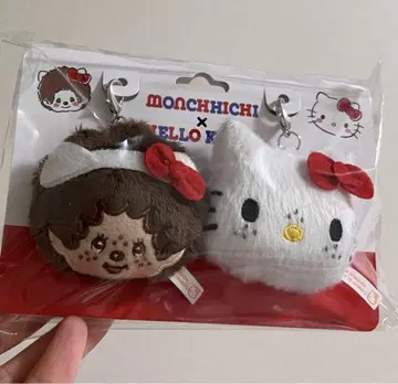헬로키티 몬치치 봉제 참 세트 봉제 인형 콜라보 키체인