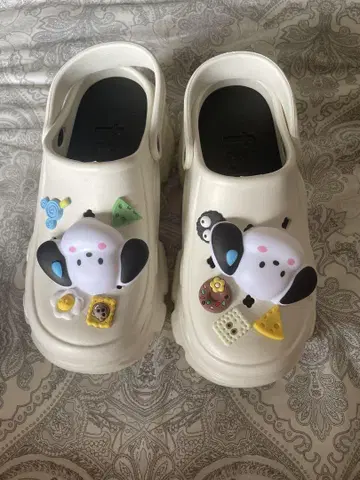 개 참이 포함된 사보 샌들