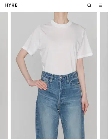 HYKE SHEER SHORT-SLV TEE 하이크 화이트