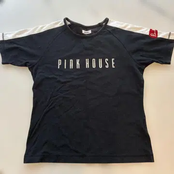 핑크하우스 PINK HOUSE 블랙 티셔츠 래글런 슬리브