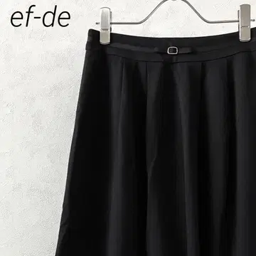 ef-de 미디 스커트 플레어 허리 리본 심플 안감 부착 예쁜