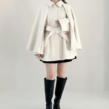 Heather 멀티 WAY 케이프 미들 코트