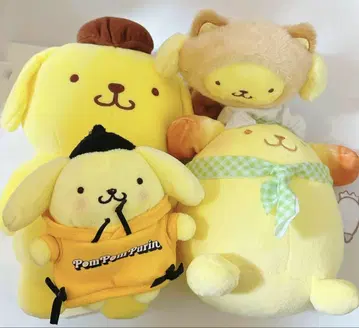 폼폼푸딩 봉제 인형 마스코트 키링 4종 세트 산리오