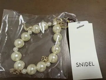 미사용 새상품 SNIDEL 스나이델 로고 펄 참