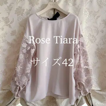 새상품급 빅 사이즈 로즈 티아라 꽃 모티브 블라우스