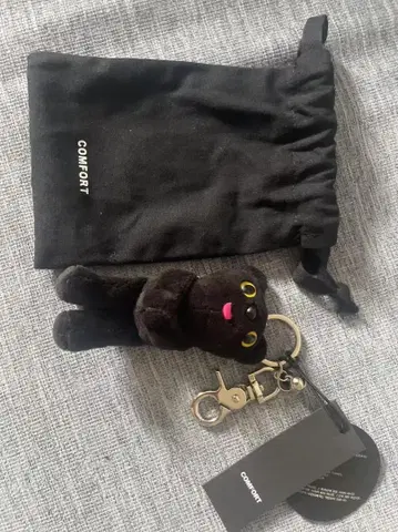 COMFORT 곰 키링 블랙