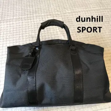 dunhill SPORT 다크 그린 가죽 x 나일론 보스턴 백