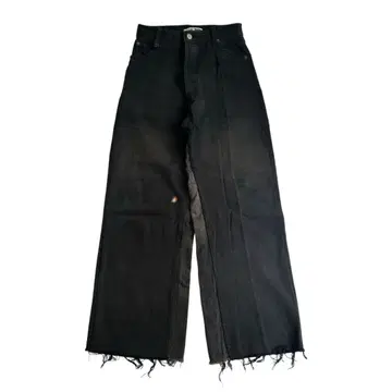 Redone 블랙 와이드 레그 청바지