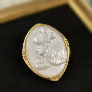 레트로 당시 도쿄 디즈니랜드 구 로고 미키마우스 카메오풍 브로치