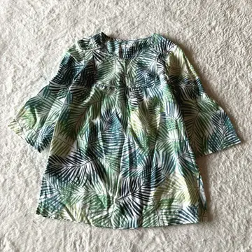 LAURA ASHLEY 린넨 100% 보태니컬 무늬 스키퍼 블라우스 7