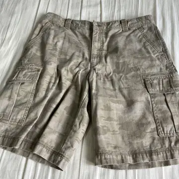 IZOD 아이조드 베이지 카모플라주 카모플라주 카고 하프 팬츠 34인치