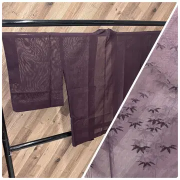 Z-665 겉옷 여름 아이템 순수 실크 단풍 패턴 적자색