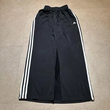 Adidas 롱 스커트 저지 사이드 라인 블랙 화이트 M