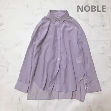 새상품급 NOBLE 노블 실키 코튼 뉘앙스 컬러 셔츠 보라색 2023