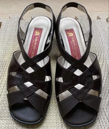 샌들 백 밴딩 천연 가죽 일본제 4E 22.5cm