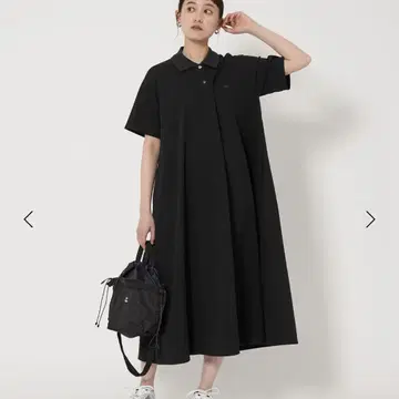 별주 LACOSTE 숏 슬리브 원피스 블랙
