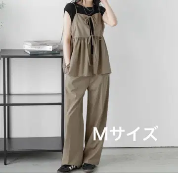 [미사용품] 앞뒤 2WAY 뷔스티에 와이드 팬츠 셋업 M
