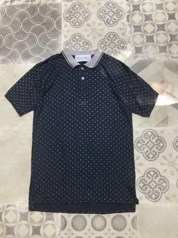 TAISHI NOBUKUNI 블랙 도트 피케 셔츠
