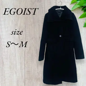 에고이스트 롱 체스터 코트 A라인 슬림 블랙 779