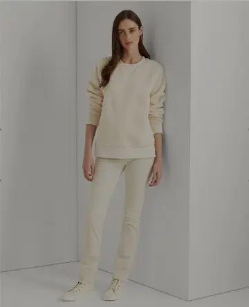 RALPH LAUREN 스트레치 코듀로이 미드 라이즈 스트레이트 팬츠