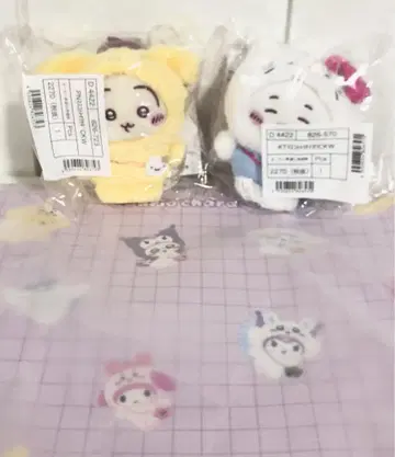 치이카와 산리오 캐릭터즈 마스코트 에코백 토끼 키티 푸딩