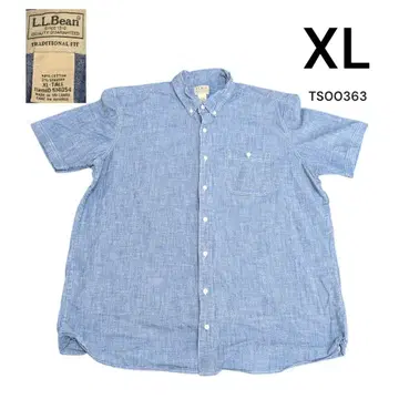 L.L.Bean 구제 의류 무지 버튼 다운 셔츠 XL 블루 바지