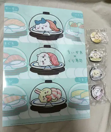 쿠라스시 치이카와 콜라보 캔뱃지 마그넷 4점