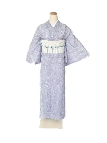 워셔블 기모노 여름 기모노 코몬 명주 연보라 잠자리 164.5cm