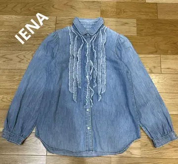 IENA 이에나 데님 셔츠 블라우스 프릴
