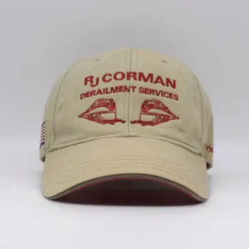 RJ CORMAN 레일로드 철도 기업 자수 캡 구제 의류 베이지