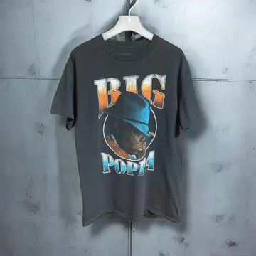 90년대 힙합 스타일 BIG POPPA 그래픽 티셔츠