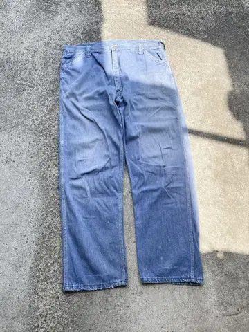 70s RED SNAP 데님 페인터 팬츠 빈티지 구제 의류