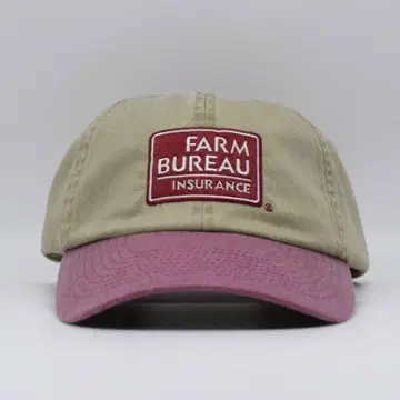 FARM BUREAU 보험 회사 기업 자수 캡 구제 의류 투톤