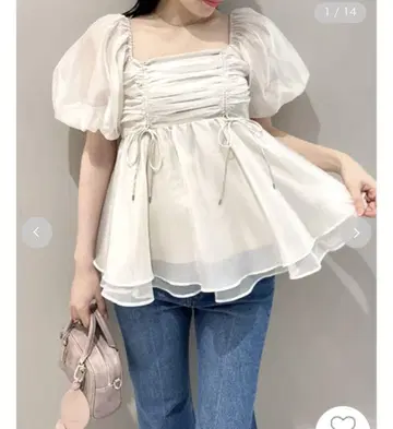 snidel 시어 튜닉 블라우스