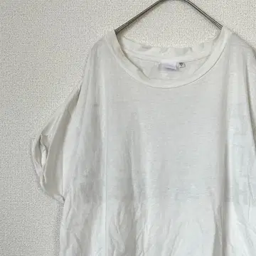 MOUSSY 티셔츠 크루넥 백 프린트 심플 오버 사이즈