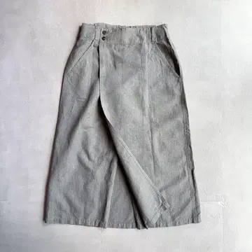 플랜테이션 코튼 린넨 랩 스타일 와이드 팬츠 가우초 M 일본제