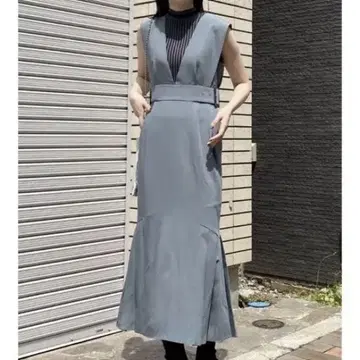 사이드 턱 점퍼 스커트