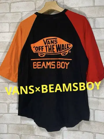 [ VANS BEAMSBOY ] 콜라보 래글런 티셔츠 크레이지