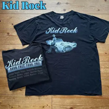 레어 Kid Rock 2011 투어 미국차 그래픽 티셔츠