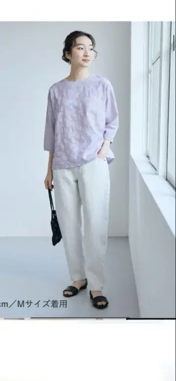 나카가와 마사시치 상점 린넨 데님 팬츠 화이트 M 린넨