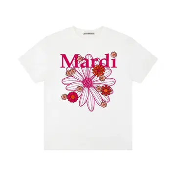 Mardi Mercredi 플라워 프린트 T셔츠 반팔
