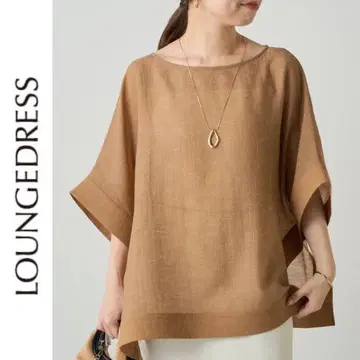 새상품 Loungedress 시어 스퀘어 블라우스 라운지 드레스