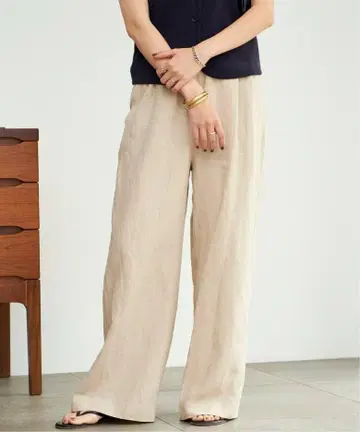 Plage French LINEN EASY 팬츠 내추럴 38