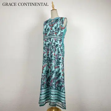 GRACE CONTINENTAL 꽃무늬 자수 튤 원피스