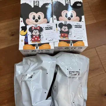 POPMART Mickey Minnie 봉제 인형 키체인
